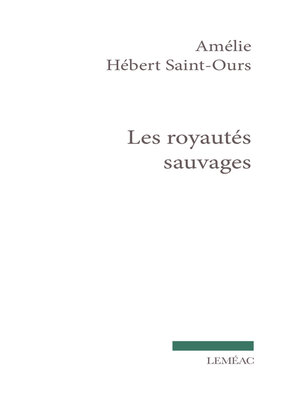 cover image of Les royautés sauvages